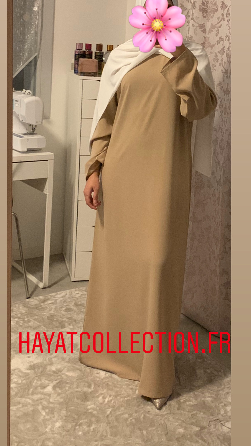 Abaya papillon Ã  boutons longue pour femme grande taille 1m80 mastour.